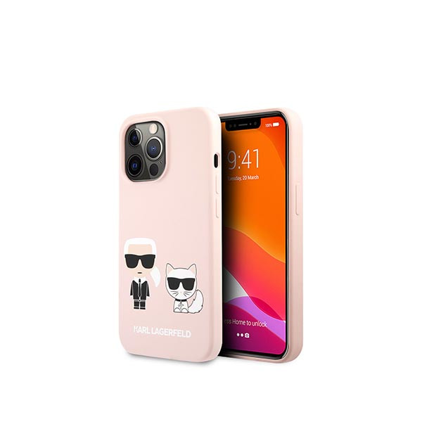 Case Karl Lagerfeld KLHCP13LSSKCI iPhone 13 Pro / 13 6,1" hardcase jasno light pink Silicone Karl & Choupette (KLHCP13LSSKCI), mobiles, lebanon, samsung, iphones, new, used, laptops, computers, huawei, phone, mobile prices in lebanon,mobile prices