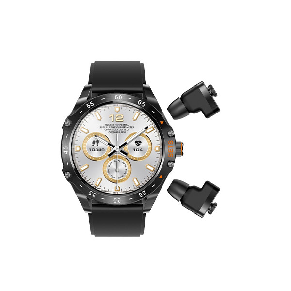 Porodo Hype Smart Watch Black dial with Earbuds and Black Leather Band, mobiles, lebanon, samsung, iphones, new, used, laptops, computers, huawei, phone, mobile prices in lebanon,mobile prices