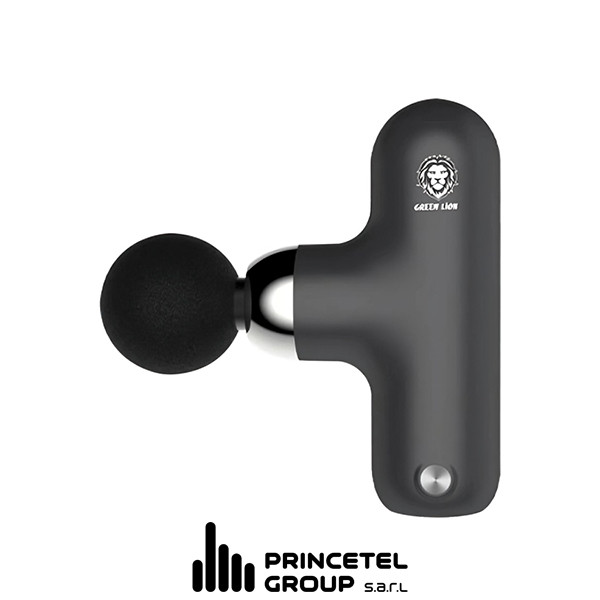 Green Lion Mini Massage Gun  Pro 800mAh 40W- Black - mobile shop in Hamra, Beirut, Lebanon. New and used phones, iPhone, Samsung, Huawei, Xiaomi, Oppo, Realme, Honor, Google Pixel, tablets, laptops, computers, and accessories. متجر موبايلات في الحمرا، بيروت، لبنان. هواتف جديدة ومستعملة، آيفون، سامسونج، هواوي، شاومي، أوبو، ريلمي، هونر، جوجل بيكسل، أجهزة لوحية، لابتوبات، كمبيوترات، واكسسوارات.