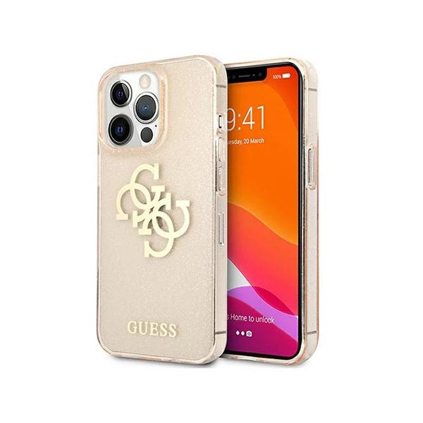 Guess case for iPhone 13 Pro / 13 6,1'' gold hard case Glitter 4G Big Logo, mobiles, lebanon, samsung, iphones, new, used, laptops, computers, huawei, phone, mobile prices in lebanon,mobile prices