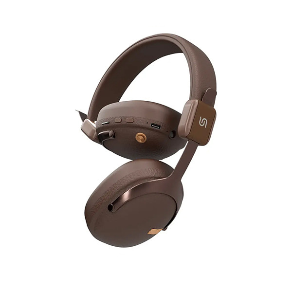 Porodo Soundtec Onyx Sonic Smart Headphone BT With Micro Memory - Brown - mobile shop in Hamra, Beirut, Lebanon. New and used phones, iPhone, Samsung, Huawei, Xiaomi, Oppo, Realme, Honor, Google Pixel, tablets, laptops, computers, and accessories. متجر موبايلات في الحمرا، بيروت، لبنان. هواتف جديدة ومستعملة، آيفون، سامسونج، هواوي، شاومي، أوبو، ريلمي، هونر، جوجل بيكسل، أجهزة لوحية، لابتوبات، كمبيوترات، واكسسوارات.
