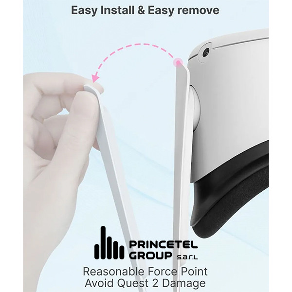 Blupebble - Elite Adjustable Head Strap Made For Meta Quest 2 - White - mobile shop in Hamra, Beirut, Lebanon. New and used phones, iPhone, Samsung, Huawei, Xiaomi, Oppo, Realme, Honor, Google Pixel, tablets, laptops, computers, and accessories. متجر موبايلات في الحمرا، بيروت، لبنان. هواتف جديدة ومستعملة، آيفون، سامسونج، هواوي، شاومي، أوبو، ريلمي، هونر، جوجل بيكسل، أجهزة لوحية، لابتوبات، كمبيوترات، واكسسوارات.