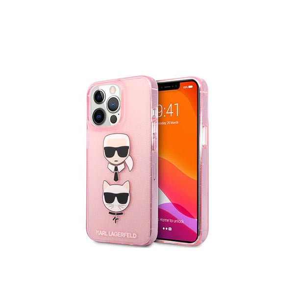 Karl Lagerfeld Hard Case iPhone 13 Pro Glitter Karl Schuppet Pink, mobiles, lebanon, samsung, iphones, new, used, laptops, computers, huawei, phone, mobile prices in lebanon,mobile prices