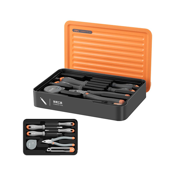 Deli Home Tool Set 7 Pcs | H1001-d - mobile shop in Hamra, Beirut, Lebanon. New and used phones, iPhone, Samsung, Huawei, Xiaomi, Oppo, Realme, Honor, Google Pixel, tablets, laptops, computers, and accessories. متجر موبايلات في الحمرا، بيروت، لبنان. هواتف جديدة ومستعملة، آيفون، سامسونج، هواوي، شاومي، أوبو، ريلمي، هونر، جوجل بيكسل، أجهزة لوحية، لابتوبات، كمبيوترات، واكسسوارات.