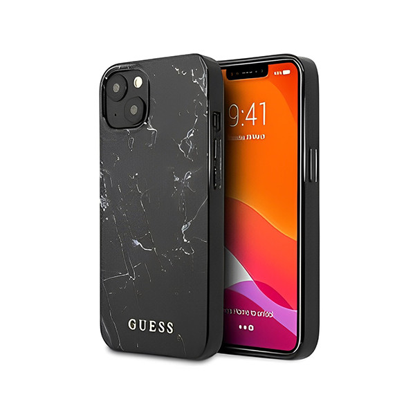 Guess case for iPhone 13 6,1'' black hard case Marble, mobiles, lebanon, samsung, iphones, new, used, laptops, computers, huawei, phone, mobile prices in lebanon,mobile prices