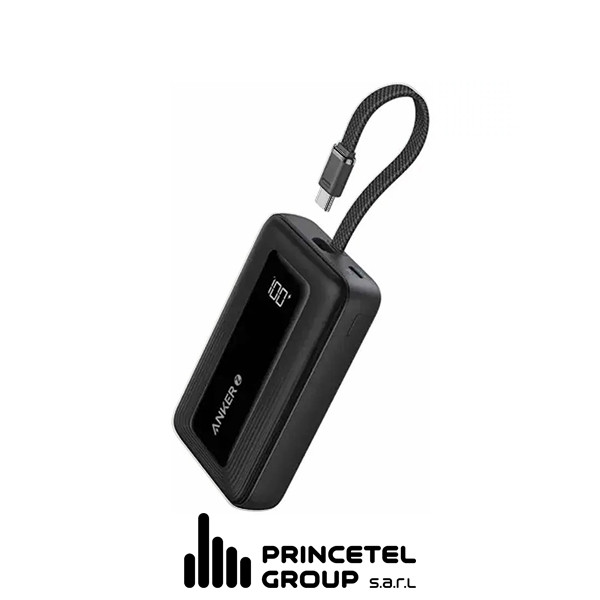 Anker Zolo Power bank 10K 30W Builtin USB-C Cable Black - mobile shop in Hamra, Beirut, Lebanon. New and used phones, iPhone, Samsung, Huawei, Xiaomi, Oppo, Realme, Honor, Google Pixel, tablets, laptops, computers, and accessories. متجر موبايلات في الحمرا، بيروت، لبنان. هواتف جديدة ومستعملة، آيفون، سامسونج، هواوي، شاومي، أوبو، ريلمي، هونر، جوجل بيكسل، أجهزة لوحية، لابتوبات، كمبيوترات، واكسسوارات.