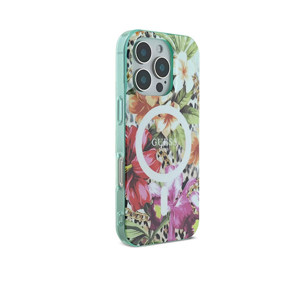 Guess MagSafe Hard Case Jungle Design 16 Pro Max Orange - mobile shop in Hamra, Beirut, Lebanon. New and used phones, iPhone, Samsung, Huawei, Xiaomi, Oppo, Realme, Honor, Google Pixel, tablets, laptops, computers, and accessories. متجر موبايلات في الحمرا، بيروت، لبنان. هواتف جديدة ومستعملة، آيفون، سامسونج، هواوي، شاومي، أوبو، ريلمي، هونر، جوجل بيكسل، أجهزة لوحية، لابتوبات، كمبيوترات، واكسسوارات.