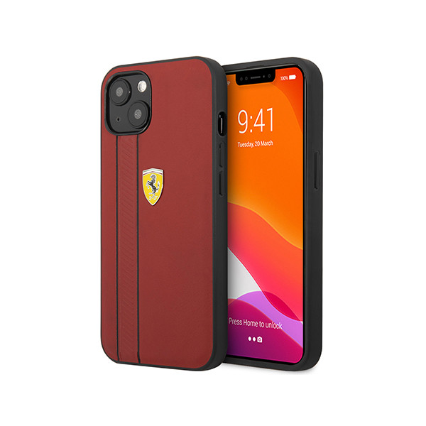 Ferrari Coque arrière rigide iPhone 13 - Debossed Stripes - Rouge, mobiles, lebanon, samsung, iphones, new, used, laptops, computers, huawei, phone, mobile prices in lebanon,mobile prices