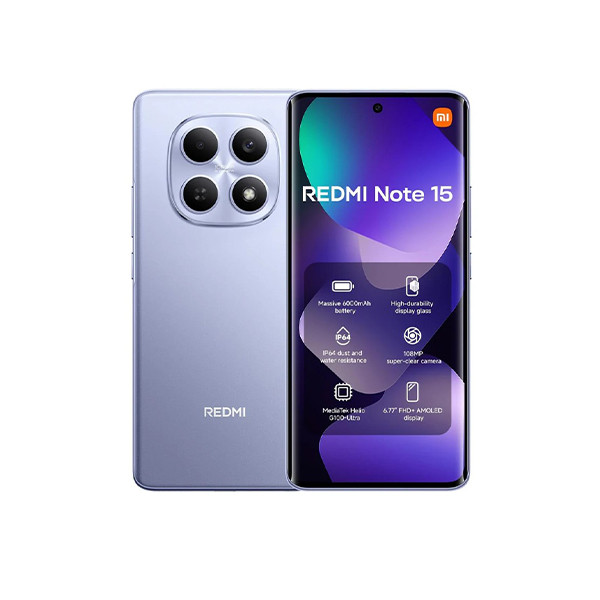 Redmi Note 15 Sandy Purple 256GB+8RAM - mobile shop in Hamra, Beirut, Lebanon. New and used phones, iPhone, Samsung, Huawei, Xiaomi, Oppo, Realme, Honor, Google Pixel, tablets, laptops, computers, and accessories. متجر موبايلات في الحمرا، بيروت، لبنان. هواتف جديدة ومستعملة، آيفون، سامسونج، هواوي، شاومي، أوبو، ريلمي، هونر، جوجل بيكسل، أجهزة لوحية، لابتوبات، كمبيوترات، واكسسوارات.