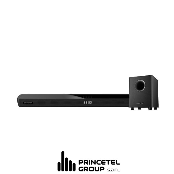 Porodo Soundtec 2.1CH  Bluetooth Soundbar System 100W - Black - mobile shop in Hamra, Beirut, Lebanon. New and used phones, iPhone, Samsung, Huawei, Xiaomi, Oppo, Realme, Honor, Google Pixel, tablets, laptops, computers, and accessories. متجر موبايلات في الحمرا، بيروت، لبنان. هواتف جديدة ومستعملة، آيفون، سامسونج، هواوي، شاومي، أوبو، ريلمي، هونر، جوجل بيكسل، أجهزة لوحية، لابتوبات، كمبيوترات، واكسسوارات.
