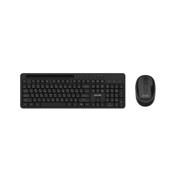 Porodo Wireless 2.4G+BT Keyboard with Pen/Phone Tray and Mouse - Black, mobiles, lebanon, samsung, iphones, new, used, laptops, computers, huawei, phone, mobile prices in lebanon,mobile prices