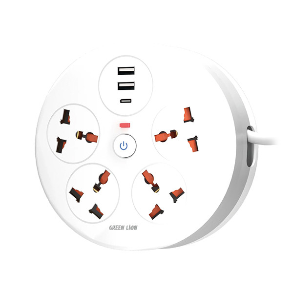 Green Lion ORBIT POWER STRIP 7-IN-1 2.8M Retractable Power Cord 2500W - White, mobiles, lebanon, samsung, iphones, new, used, laptops, computers, huawei, phone, mobile prices in lebanon,mobile prices