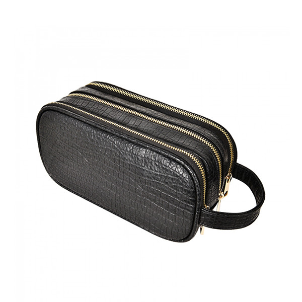 Salem Lux Tri Comprtment Organize Pouch Leather Black, mobiles, lebanon, samsung, iphones, new, used, laptops, computers, huawei, phone, mobile prices in lebanon,mobile prices