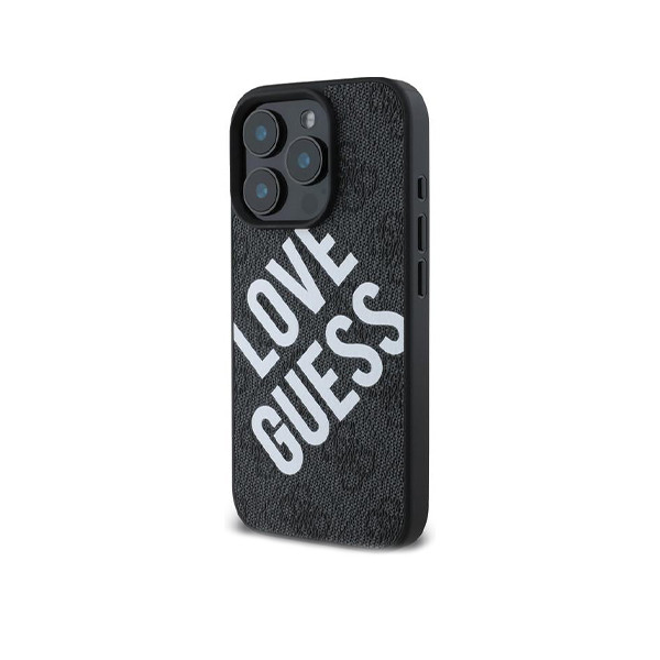 Guess MagSafe Hard Case With Big Love 16 Pro Max Black - mobile shop in Hamra, Beirut, Lebanon. New and used phones, iPhone, Samsung, Huawei, Xiaomi, Oppo, Realme, Honor, Google Pixel, tablets, laptops, computers, and accessories. متجر موبايلات في الحمرا، بيروت، لبنان. هواتف جديدة ومستعملة، آيفون، سامسونج، هواوي، شاومي، أوبو، ريلمي، هونر، جوجل بيكسل، أجهزة لوحية، لابتوبات، كمبيوترات، واكسسوارات.