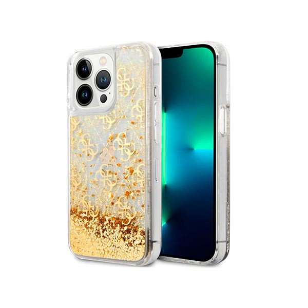 Iphone 13 Pro - Hard Case Gold Liquid Glitter 4g - Guess, mobiles, lebanon, samsung, iphones, new, used, laptops, computers, huawei, phone, mobile prices in lebanon,mobile prices