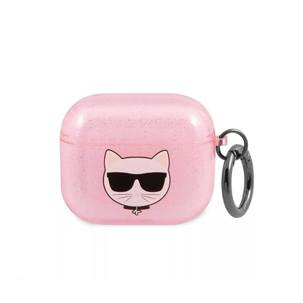 Karl Lagerfeld Airpod Case Compatible with Airpods 3 - Transparent Pink, mobiles, lebanon, samsung, iphones, new, used, laptops, computers, huawei, phone, mobile prices in lebanon,mobile prices