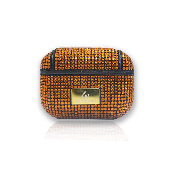 The Bling World Airpods Pro Case - Crystal Orange, mobiles, lebanon, samsung, iphones, new, used, laptops, computers, huawei, phone, mobile prices in lebanon,mobile prices
