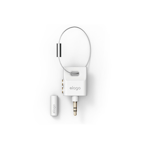Elago Keyring Headphone Splitter - White, mobiles, lebanon, samsung, iphones, new, used, laptops, computers, huawei, phone, mobile prices in lebanon,mobile prices