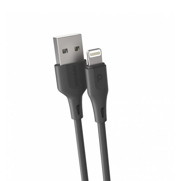 Porodo PVC Lightning Cable 1.2m 2.4A - Black, mobiles, lebanon, samsung, iphones, new, used, laptops, computers, huawei, phone, mobile prices in lebanon,mobile prices