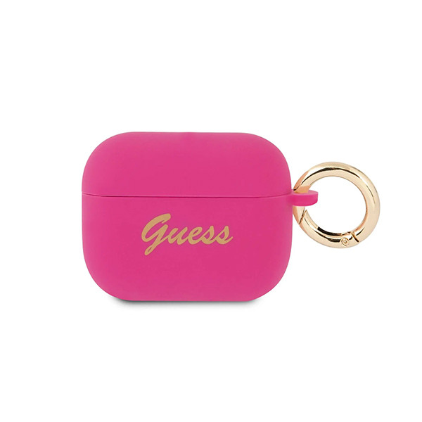 Guess Airpod Case Compatible with Airpods Pro - Fushia with italic logo, mobiles, lebanon, samsung, iphones, new, used, laptops, computers, huawei, phone, mobile prices in lebanon,mobile prices