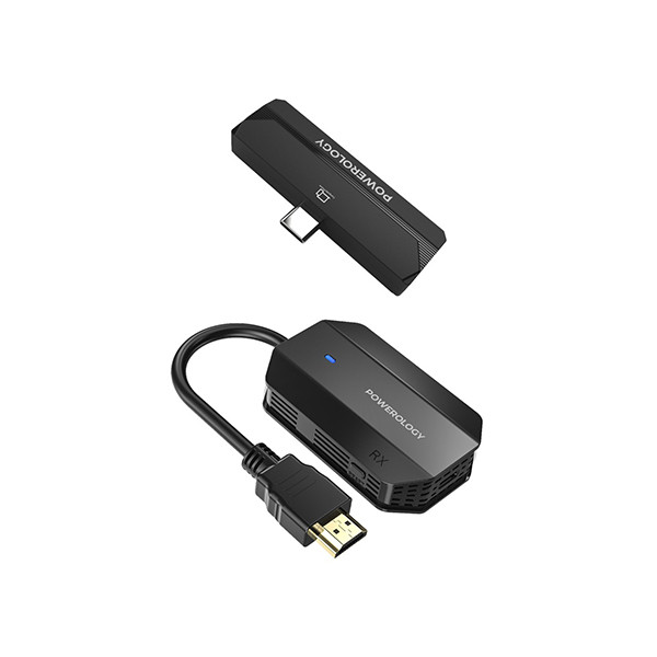 Powerology Wireless  HDMI Mirroring Adapter With Type-C  Version - Black - mobile shop in Hamra, Beirut, Lebanon. New and used phones, iPhone, Samsung, Huawei, Xiaomi, Oppo, Realme, Honor, Google Pixel, tablets, laptops, computers, and accessories. متجر موبايلات في الحمرا، بيروت، لبنان. هواتف جديدة ومستعملة، آيفون، سامسونج، هواوي، شاومي، أوبو، ريلمي، هونر، جوجل بيكسل، أجهزة لوحية، لابتوبات، كمبيوترات، واكسسوارات.