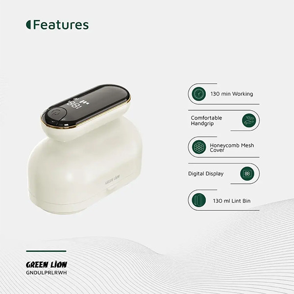 Green Lion DualPro Digital Fabric Remover - White - mobile shop in Hamra, Beirut, Lebanon. New and used phones, iPhone, Samsung, Huawei, Xiaomi, Oppo, Realme, Honor, Google Pixel, tablets, laptops, computers, and accessories. متجر موبايلات في الحمرا، بيروت، لبنان. هواتف جديدة ومستعملة، آيفون، سامسونج، هواوي، شاومي، أوبو، ريلمي، هونر، جوجل بيكسل، أجهزة لوحية، لابتوبات، كمبيوترات، واكسسوارات.