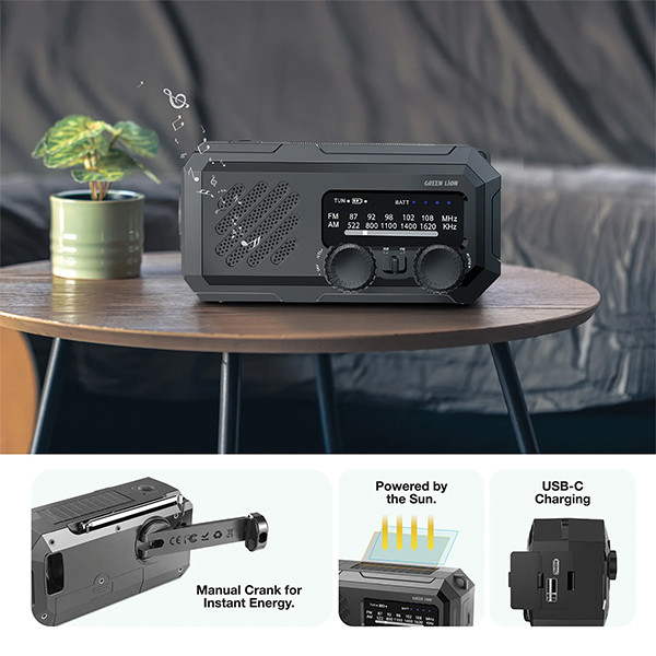 Green Lion GRADIO LITE 2000mAh Power Bank , Radio , Flashlight - Black - mobile shop in Hamra, Beirut, Lebanon. New and used phones, iPhone, Samsung, Huawei, Xiaomi, Oppo, Realme, Honor, Google Pixel, tablets, laptops, computers, and accessories. متجر موبايلات في الحمرا، بيروت، لبنان. هواتف جديدة ومستعملة، آيفون، سامسونج، هواوي، شاومي، أوبو، ريلمي، هونر، جوجل بيكسل، أجهزة لوحية، لابتوبات، كمبيوترات، واكسسوارات.