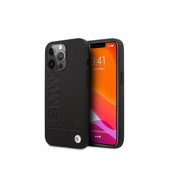 Iphone 13 Pro Max - Leather Case Black Hot Stamp And Metal Logo - Bmw, mobiles, lebanon, samsung, iphones, new, used, laptops, computers, huawei, phone, mobile prices in lebanon,mobile prices