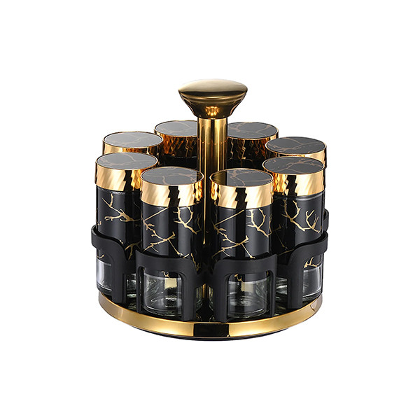 Rotating Glass Spice Rack Kitchen Seasoning Bottle Set with Storage Box, mobiles, lebanon, samsung, iphones, new, used, laptops, computers, huawei, phone, mobile prices in lebanon,mobile prices