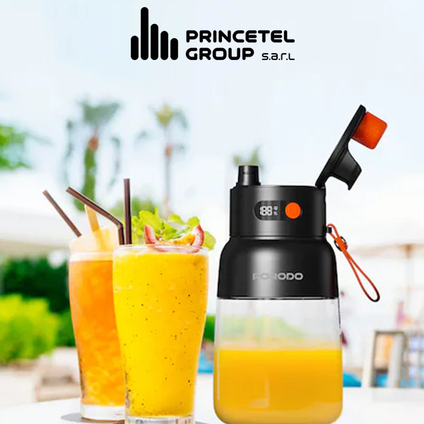 Porodo Lifestyle 70W Juicer, LED Display, 3000mAh, 1000ml, Type-C – Black/Orange - mobile shop in Hamra, Beirut, Lebanon. New and used phones, iPhone, Samsung, Huawei, Xiaomi, Oppo, Realme, Honor, Google Pixel, tablets, laptops, computers, and accessories. متجر موبايلات في الحمرا، بيروت، لبنان. هواتف جديدة ومستعملة، آيفون، سامسونج، هواوي، شاومي، أوبو، ريلمي، هونر، جوجل بيكسل، أجهزة لوحية، لابتوبات، كمبيوترات، واكسسوارات.
