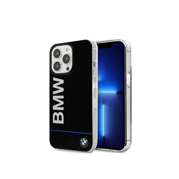 Iphone 13 Pro - Hard Case Black With Blue Line And Printed Logo - Bmw, mobiles, lebanon, samsung, iphones, new, used, laptops, computers, huawei, phone, mobile prices in lebanon,mobile prices