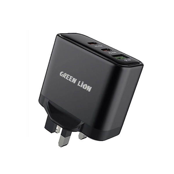 Green Ultra Quick 3 Output Compact Charger With Type-A To Type-C And Type-C To Lightning Cable -Black, mobiles, lebanon, samsung, iphones, new, used, laptops, computers, huawei, phone, mobile prices in lebanon,mobile prices
