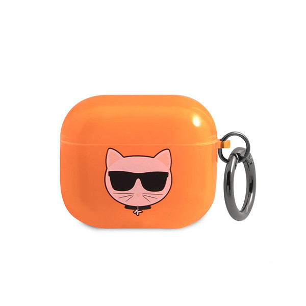 Karl Lagerfeld Airpod Case Compatible with Airpods 3 - Transparent Orange, mobiles, lebanon, samsung, iphones, new, used, laptops, computers, huawei, phone, mobile prices in lebanon,mobile prices