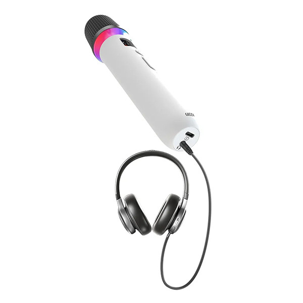Green Lion GM97X Wireless Microphone with Remote - White - mobile shop in Hamra, Beirut, Lebanon. New and used phones, iPhone, Samsung, Huawei, Xiaomi, Oppo, Realme, Honor, Google Pixel, tablets, laptops, computers, and accessories. متجر موبايلات في الحمرا، بيروت، لبنان. هواتف جديدة ومستعملة، آيفون، سامسونج، هواوي، شاومي، أوبو، ريلمي، هونر، جوجل بيكسل، أجهزة لوحية، لابتوبات، كمبيوترات، واكسسوارات.