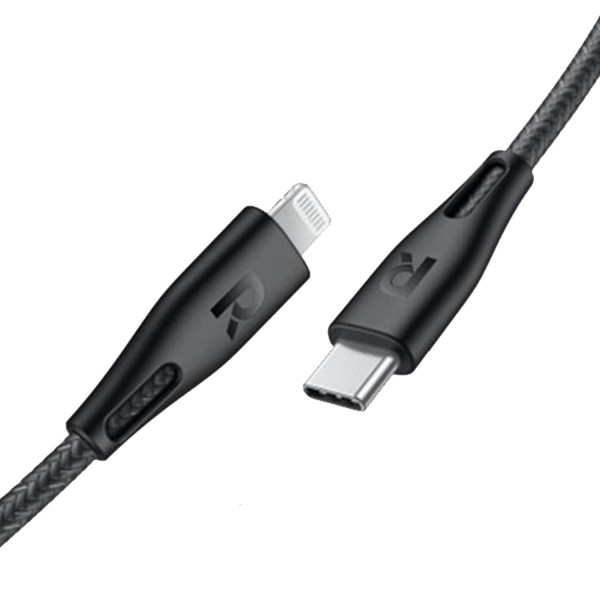 Ravpower Nylon Braided Type-C to Lightning Cable RP-CB1004BLK (1.2m/3.9ft), mobiles, lebanon, samsung, iphones, new, used, laptops, computers, huawei, phone, mobile prices in lebanon,mobile prices