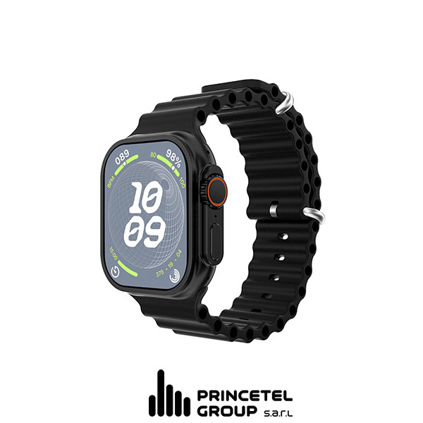Porodo Blue Watch Ultra Black with Motion Gestures - Black Strap - mobile shop in Hamra, Beirut, Lebanon. New and used phones, iPhone, Samsung, Huawei, Xiaomi, Oppo, Realme, Honor, Google Pixel, tablets, laptops, computers, and accessories. متجر موبايلات في الحمرا، بيروت، لبنان. هواتف جديدة ومستعملة، آيفون، سامسونج، هواوي، شاومي، أوبو، ريلمي، هونر، جوجل بيكسل، أجهزة لوحية، لابتوبات، كمبيوترات، واكسسوارات.