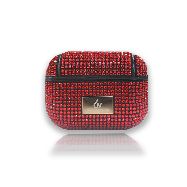 The Bling World Airpods Pro Case - Crystal Red, mobiles, lebanon, samsung, iphones, new, used, laptops, computers, huawei, phone, mobile prices in lebanon,mobile prices