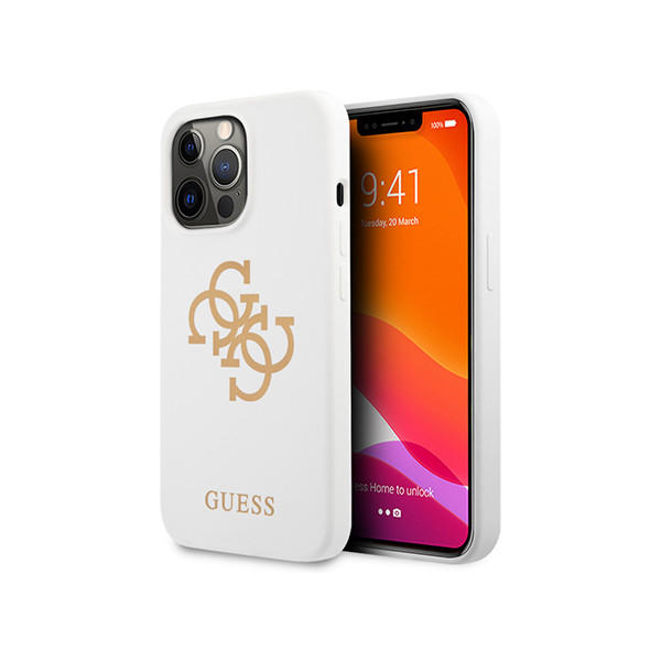 Case Guess iPhone 13 Pro / 13 6,1" white hard case Silicone 4G Logo, mobiles, lebanon, samsung, iphones, new, used, laptops, computers, huawei, phone, mobile prices in lebanon,mobile prices