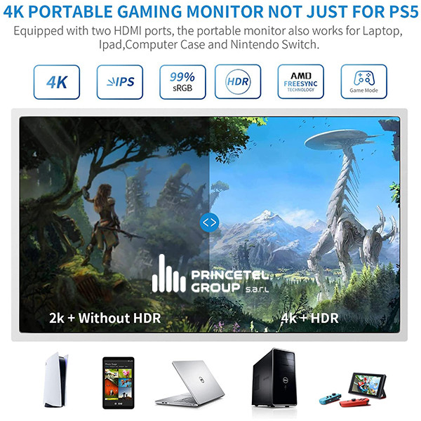 G-STORY 15.6" Inch IPS 4k 60Hz Portable Monitor Gaming display Integrated with PS5 - mobile shop in Hamra, Beirut, Lebanon. New and used phones, iPhone, Samsung, Huawei, Xiaomi, Oppo, Realme, Honor, Google Pixel, tablets, laptops, computers, and accessories. متجر موبايلات في الحمرا، بيروت، لبنان. هواتف جديدة ومستعملة، آيفون، سامسونج، هواوي، شاومي، أوبو، ريلمي، هونر، جوجل بيكسل، أجهزة لوحية، لابتوبات، كمبيوترات، واكسسوارات.