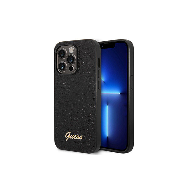 Guess  iPhone 14 Pro 6,1" czarny/black hard case Glitter Script, mobiles, lebanon, samsung, iphones, new, used, laptops, computers, huawei, phone, mobile prices in lebanon,mobile prices