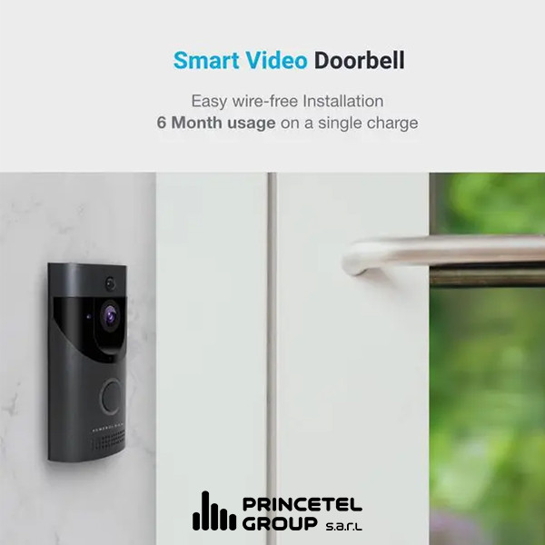 Powerology Smart Video Doorbell with Night Vision and Motion Sensor - mobile shop in Hamra, Beirut, Lebanon. New and used phones, iPhone, Samsung, Huawei, Xiaomi, Oppo, Realme, Honor, Google Pixel, tablets, laptops, computers, and accessories. متجر موبايلات في الحمرا، بيروت، لبنان. هواتف جديدة ومستعملة، آيفون، سامسونج، هواوي، شاومي، أوبو، ريلمي، هونر، جوجل بيكسل، أجهزة لوحية، لابتوبات، كمبيوترات، واكسسوارات.