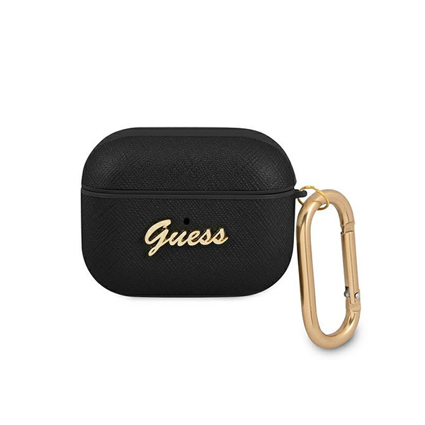 Guess Airpod Case Compatible with Airpods Pro - Black with italic logo, mobiles, lebanon, samsung, iphones, new, used, laptops, computers, huawei, phone, mobile prices in lebanon,mobile prices