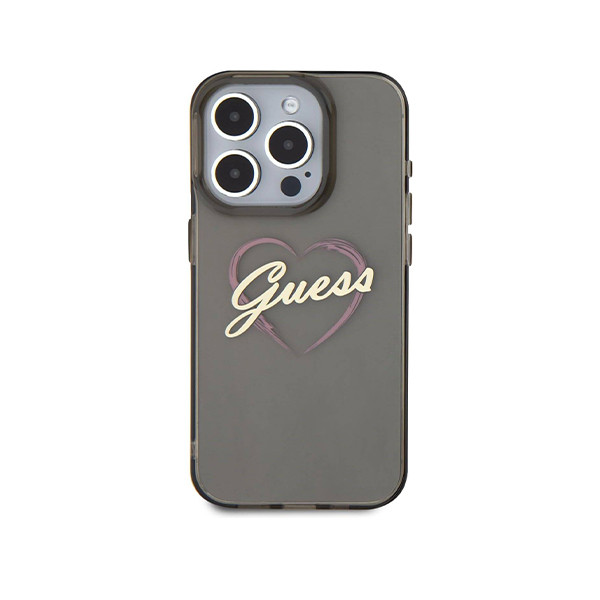 Guess Hard Case Heart Logo 16 Pro Max Black, mobiles, lebanon, samsung, iphones, new, used, laptops, computers, huawei, phone, mobile prices in lebanon,mobile prices