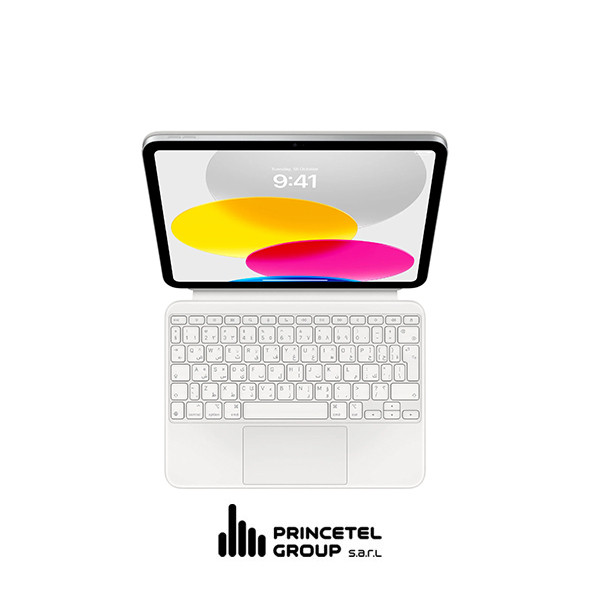 Apple Magic Keyboard folio for ipad 10th Generation Arabic - White - mobile shop in Hamra, Beirut, Lebanon. New and used phones, iPhone, Samsung, Huawei, Xiaomi, Oppo, Realme, Honor, Google Pixel, tablets, laptops, computers, and accessories. متجر موبايلات في الحمرا، بيروت، لبنان. هواتف جديدة ومستعملة، آيفون، سامسونج، هواوي، شاومي، أوبو، ريلمي، هونر، جوجل بيكسل، أجهزة لوحية، لابتوبات، كمبيوترات، واكسسوارات.