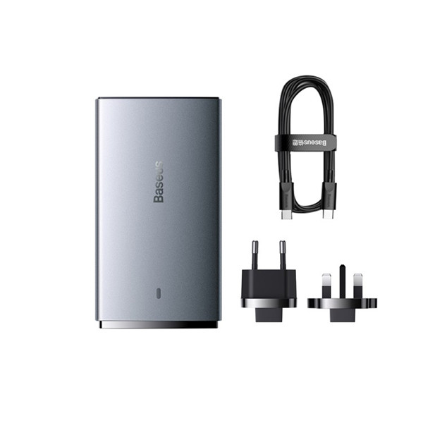 Baseus GaN5 Pro Ultra-Slim Fast Charger C+U 65w (Overseas) Gray (with Cable C  to C 100w 1m), mobiles, lebanon, samsung, iphones, new, used, laptops, computers, huawei, phone, mobile prices in lebanon,mobile prices