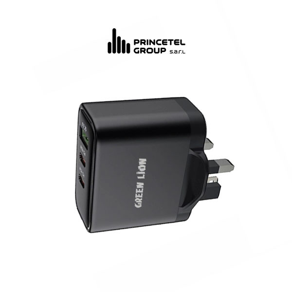 Green Lion Ultra Quick 3 output compact charger with 2 cables 50w - mobile shop in Hamra, Beirut, Lebanon. New and used phones, iPhone, Samsung, Huawei, Xiaomi, Oppo, Realme, Honor, Google Pixel, tablets, laptops, computers, and accessories. متجر موبايلات في الحمرا، بيروت، لبنان. هواتف جديدة ومستعملة، آيفون، سامسونج، هواوي، شاومي، أوبو، ريلمي، هونر، جوجل بيكسل، أجهزة لوحية، لابتوبات، كمبيوترات، واكسسوارات.