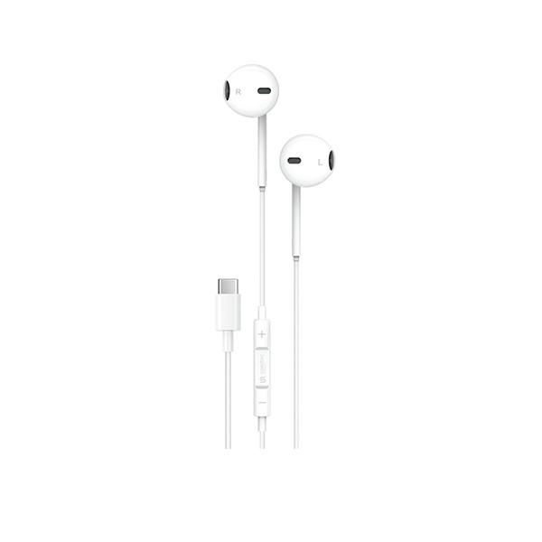 Porodo Soundtec Stereo Earphones Type-C with High- Clarify Mic - White, mobiles, lebanon, samsung, iphones, new, used, laptops, computers, huawei, phone, mobile prices in lebanon,mobile prices