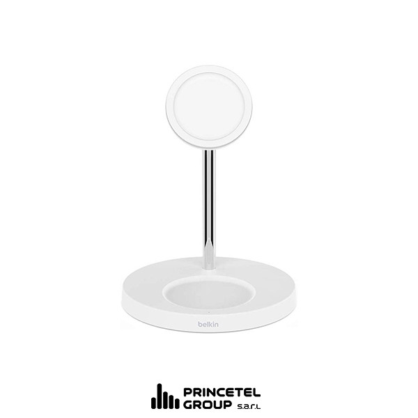 Belkin BoostCharge Pro 2-in-1 Wireless Charger Stand with MagSafe 15W - mobile shop in Hamra, Beirut, Lebanon. New and used phones, iPhone, Samsung, Huawei, Xiaomi, Oppo, Realme, Honor, Google Pixel, tablets, laptops, computers, and accessories. متجر موبايلات في الحمرا، بيروت، لبنان. هواتف جديدة ومستعملة، آيفون، سامسونج، هواوي، شاومي، أوبو، ريلمي، هونر، جوجل بيكسل، أجهزة لوحية، لابتوبات، كمبيوترات، واكسسوارات.