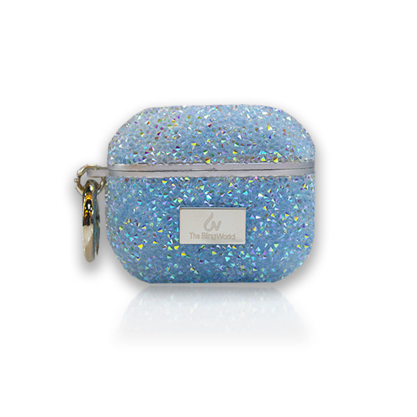 Bling Case for Aipods Pro - Crystal White Blue, mobiles, lebanon, samsung, iphones, new, used, laptops, computers, huawei, phone, mobile prices in lebanon,mobile prices