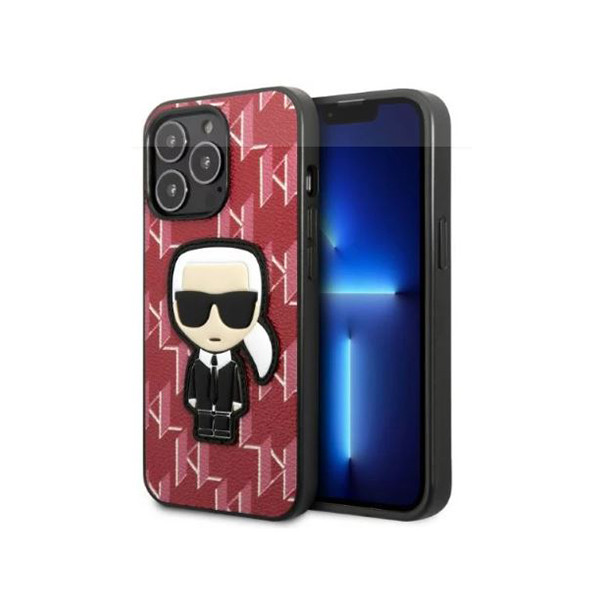 Case Karl Lagerfeld iPhone 13 Pro Max 6,7" hardcase red Monogram Ikonik Patch, mobiles, lebanon, samsung, iphones, new, used, laptops, computers, huawei, phone, mobile prices in lebanon,mobile prices